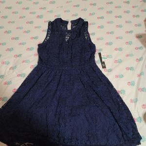 Navy blue knee length dress NWT